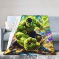 thumbnail image 2 of Ultra Soft Throw Plush Green Hulk Bedding Fleece Blanket for Sofa Bed Travel 50"x40", 2 of 8