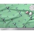 thumbnail image 2 of Soimoi Green polyester Crepe Fabric Reindeer Animal Fabric Prints By Yard 52 Inch Wide, 2 of 3