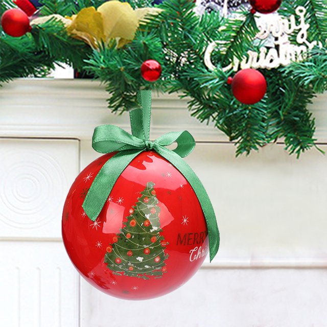 Suncoda Holiday Ball, Holiday Ball Ornament Tree Ornament, 2.8 Inch Multi-Style Holiday Light Bulb Ornament Holiday Tree Ornament Tree Dress Family Party Holiday Ornament