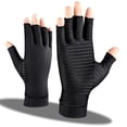 thumbnail image 1 of Copper Arthritis Compression Gloves Women Men Rheumatoid Arthritis Pain Relief Swelling Fingerless Compression Gloves, 1 of 5