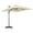 Crème Blanche, variante sur Outsunny Parasol Suspendu Déporté Carré 8'x8' pour Patio avec Base en Croix Vert