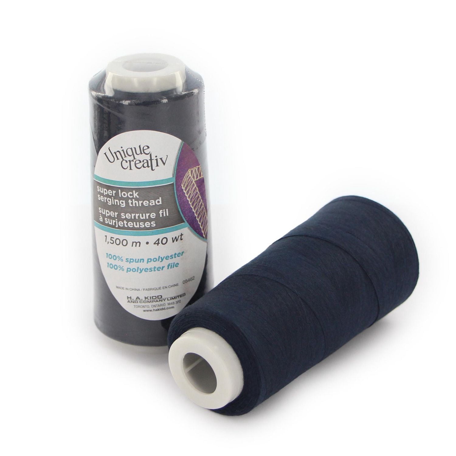 UNIQUE CREATIV TRULOCK polyester fil de surjet 1500 m (1640 yd), marine