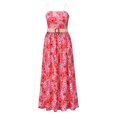 thumbnail image 2 of Kmbangi Summer Flower Print Sleeveless Dress with Detachable Shoulder Strap, 2 of 10