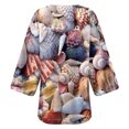 thumbnail image 4 of Nouveaux Hauts pour Femmes 2023 Mode Décontractée Col Rond Blouse Imprimée Manches Longues T-Shirt Grande Taille Automne Hauts à Boutons Chemise à Manches Longues pour Femmes, 4 of 5