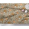 thumbnail image 3 of Soimoi Modal Satin Fabric Kangaroo,Elephant & Lion Animal Print Fabric by Yard 42 Inch Wide, 3 of 3