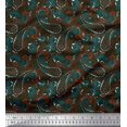 thumbnail image 1 of Soimoi Polyester Crepe Fabric Floral & Paisley Printed Craft Fabric by The Yard 42 Inch Wide, 1 of 5