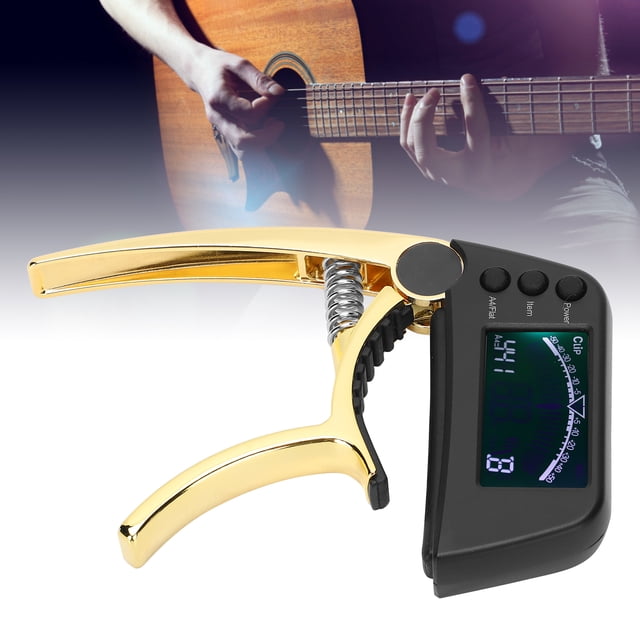 FLAMEEN Guitar Capo Tuner, Guitar Capo Tuner Clip Professional For Guitar Tone For Guitar Tuning