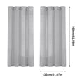 thumbnail image 3 of Rideaux Transparents en Lin 52x63 Po 2 Pcs Longueur Rideaux Semi-Transparents Rideaux Texturés Thermiques Rideaux de Protection de la Vie Privée Traitements de Fenêtre Réduisant le Bruit pour Chambre Salon Patio Porte Vitrée, 3 of 9