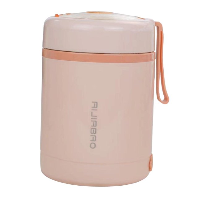 Rongfmy Insulated Lunch Container 600ml with Spoon Lunch Warmer for Car Home Outdoor red