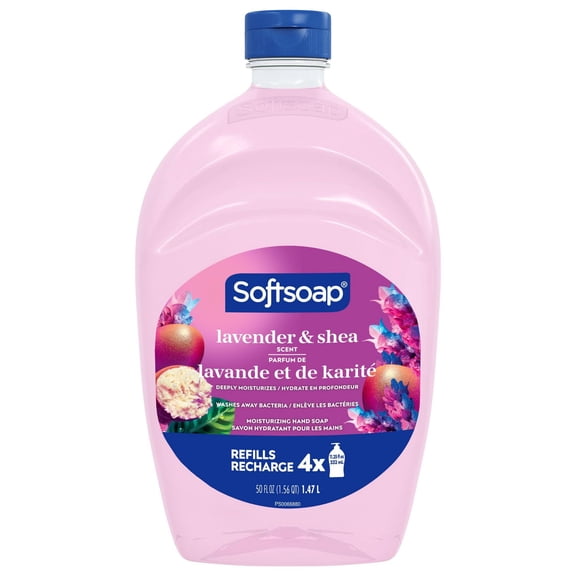 Recharge de savon liquide pour les mains hydratant intense Softsoap Lavender & Shea Butter, 1,47 L