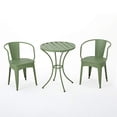 thumbnail image 1 of Christopher Knight Home 301053 Colmar Ensemble Bistro d'Extérieur en Fer, Ensemble de 3 Pcs, Vert Mat, 1 of 5