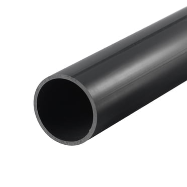 Uxcell Rigid Round Pipe Black High Impact for Water Pipe 1.42 x 1.57"