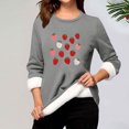 thumbnail image 1 of Heisall Chandails de Base pour Femmes Automne Hiver à Imprimé Floral Col Rond Manches Longues Polaire Épaissie Teddy Shearling Chauds Ajustés Hauts Thermiques pour Usage Quotidien par Temps Froid, 1 of 3