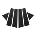 thumbnail image 2 of Door Window Pillar Trim, Gloss Black Scratch Resistant Mirror Effect Protection PC 6PCS Window Post Molding  For Car Exterior Parts, 2 of 8