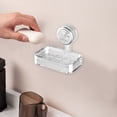 thumbnail image 4 of Wall Mounted Soap Holder with Suction Cup | Punch Free Soap Storage Rack | Bathroom Shower Soap Dish for Sponges and Shampoo Bars | Plastic Soap Box with Drainage Sy Stems for Home, 4 of 7