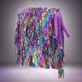 thumbnail image 2 of Jupes Maxi pour Femmes Vêtements de Performance Serviette à Franges Colorée Serviette de Danse du Ventre Serviette à Franges Pailletée Vêtements pour Femmes Violet Taille Unique, 2 of 3