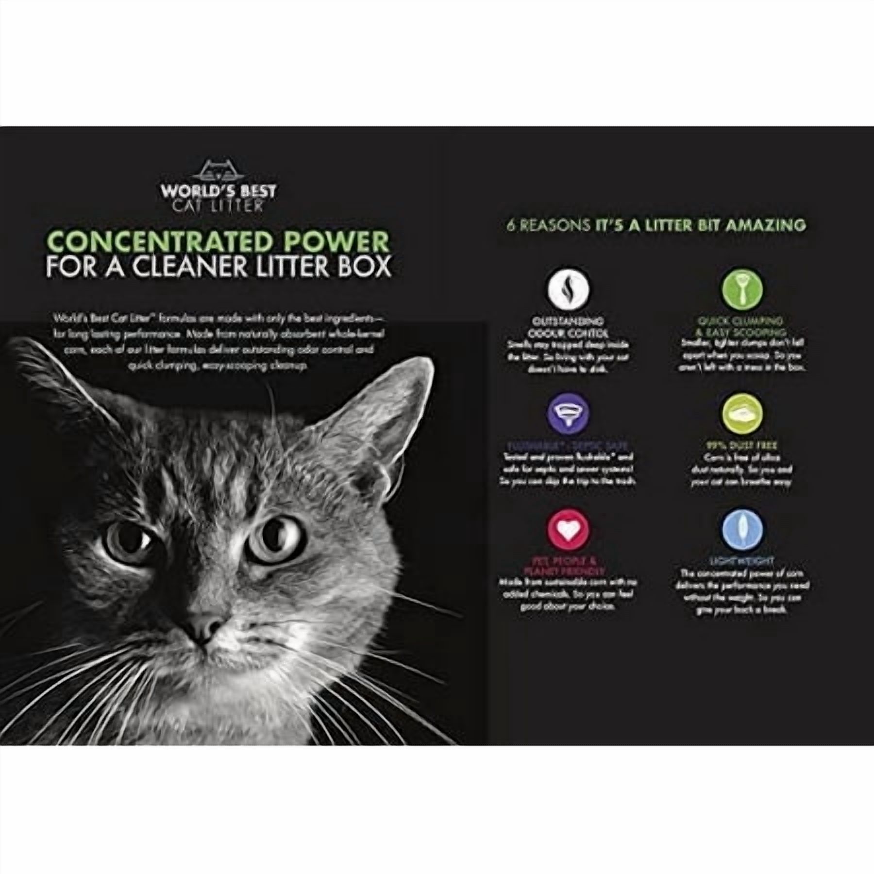 World's Best Cat Litière, Formule Parfumée pour Litière Agglomérante pour Plusieurs Chats, 28 Livres