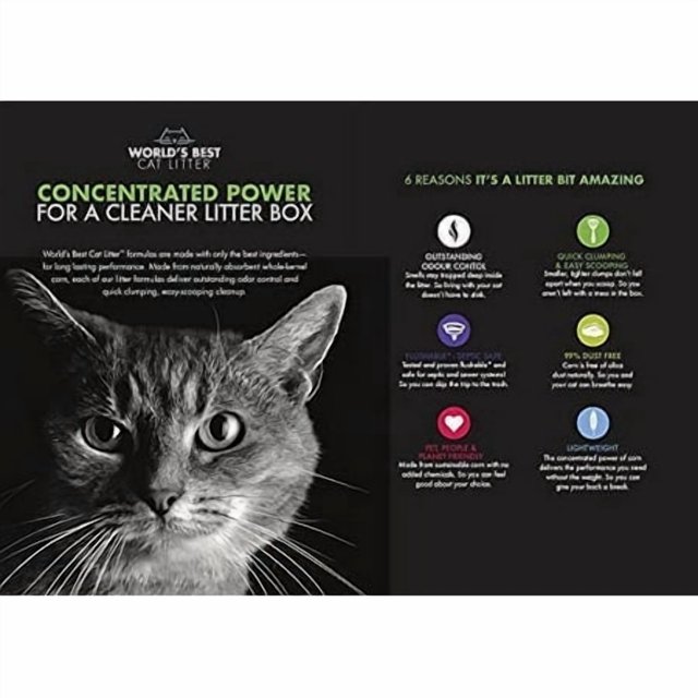 World's Best Cat Litière, Formule Parfumée pour Litière Agglomérante pour Plusieurs Chats, 28 Livres