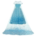 thumbnail image 4 of HAWEE Reine des Neiges Princesse Elsa Costumes Robe de Princesse Déguisement Fête Cosplay Costume avec Cape, 4 of 7