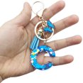 thumbnail image 3 of ORUYROP Initials Letter Keychain Blue Tassel Butterfly Pendant for Women Girls Wallet Backpack Purses, 3 of 3
