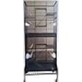 thumbnail image 3 of 2 Color, Extra Large Double Stackable Wrought Iron Flight Bird Breeding Cage for Canary Parakeet Cockatiel Lovebird Finch Bird Cage with Metal Tray and Removable Stand, 3 of 4