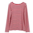 thumbnail image 5 of CEHVOM Fashion Woman O-Neck Long Sleeve T-Shirt Summer Striped Printing Blouse Tops, 5 of 5