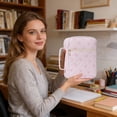 thumbnail image 4 of Travel Study Journal Holder with Quilted Design and Highlighter Tab Carrying - Large Book Cover with Handles and Zipper, 4 of 4