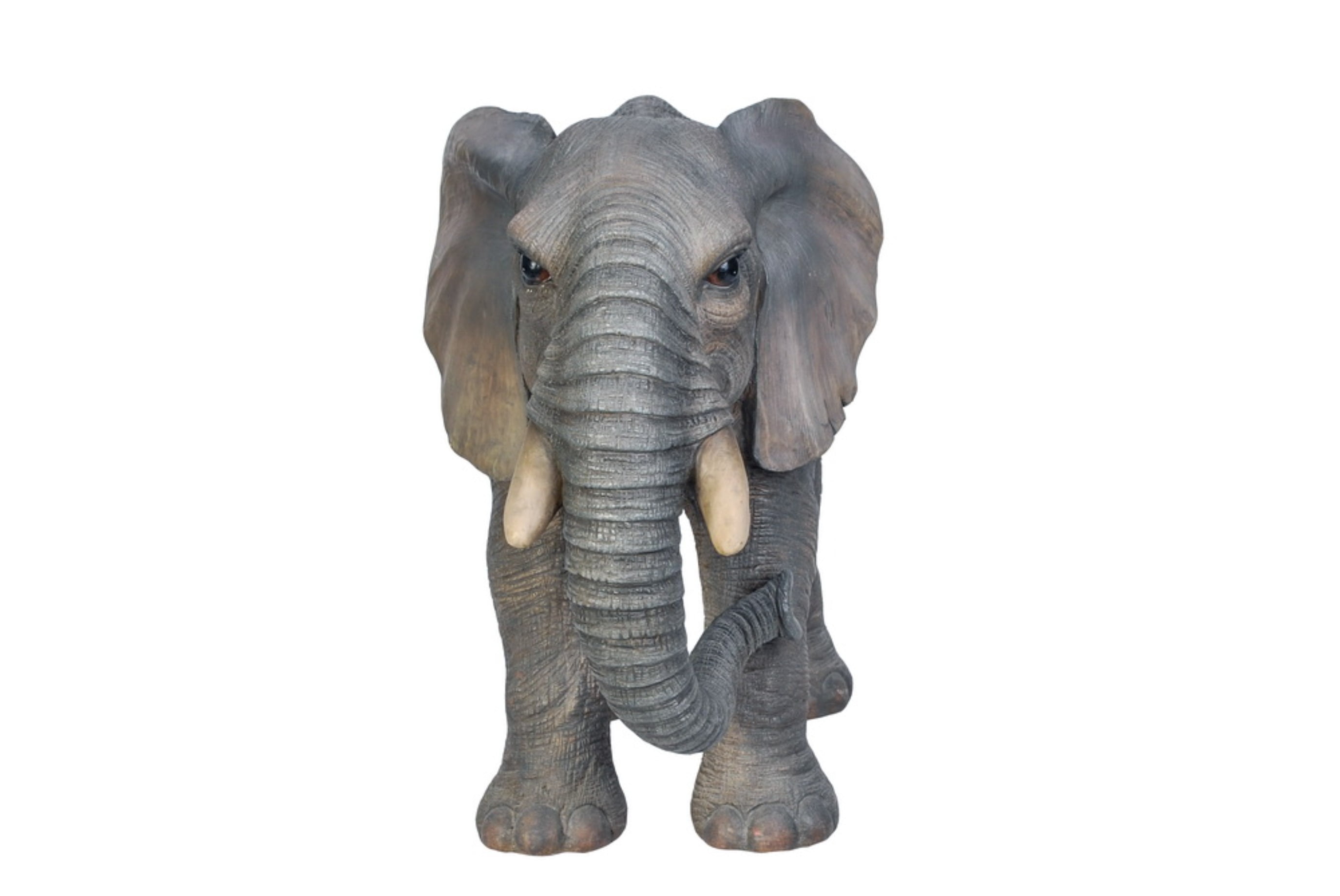 Décor de Jardin Statue d'Animal Éléphant Debout avec Statue Trompette