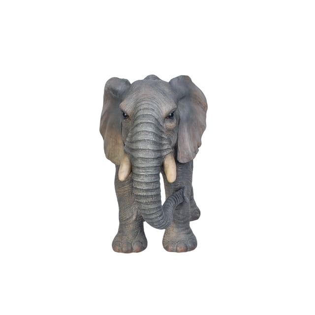 Décor de Jardin Statue d'Animal Éléphant Debout avec Statue Trompette