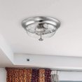 thumbnail image 2 of Prominence Home 13” Flush Mount Seeded Bowl Ceiling Light, Madalyn, 51382-31, Nickel, 2 of 10