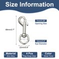 thumbnail image 2 of Uxcell 4 Pcs Flag Swivel Snap Clips, 2.7 Inch Heavy Duty Alloy Flag Pole Snaps Hooks, Silver Tone, 2 of 6