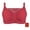 Red, variant on Bra with Lace Trim Seamless Comfort Wireless Support and Pockets for Prosthesis - Casual Everyday Underwear for All Seasons