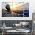 thumbnail image 1 of Buildings and Crag on Rock Panorama - Landscape Canvas Art Print, 1 of 3