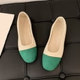 thumbnail image 2 of Casual Shoes For Women, Color-Block Canvas Slip-On Flats with Round Toe and Soft Sole for Spring and Summer, Large Sizes Available, 2 of 5