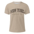 thumbnail image 3 of BOBOGOJP T-Shirt pour Homme Coupe Régulière Manches Courtes Uni Coupe Ajustée Tee Shirt (Kaki,m), 3 of 4
