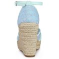 thumbnail image 3 of BLISSFUL STEP Women's Espadrille Wedge Heel Wedge Sandals, 3 of 6