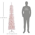 thumbnail image 3 of HOMCOM 6' Artificial Christmas Tree with Realistic Branches Pink, 3 of 10