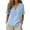 Blue, variant on JYnXIANTI Summer Tops for Women Comfy V Neck Cotton Linen T Shirts Breathable Thin Beach Tees Travel Vacation Clothes