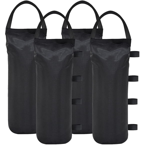 112 LBS Extra Large Pop up Canopy Weights Sand Bags for Ez Pop up Canopy Tent Outdoor Instant Canopies, 4-Pack,Black (Without Sand) Dark Black
