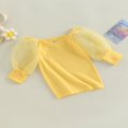 thumbnail image 4 of Robe de Princesse pour Tout-Petit Fille, Robe de Fête en Gaze à Manches Bouffantes, Mini Robe de Concours Décontractée, Vêtements, Noir, 2-3 Ans, 4 of 7