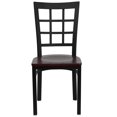thumbnail image 5 of Bowery Hill Black Window Back Dining Chair in Mahogany, 5 of 5
