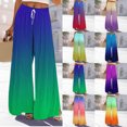 thumbnail image 1 of Sentmoon Stretch Active Pants for Women Drawstring High Waist Womens Sweat Pants with Pockets Loose Wide Leg Gradient Color Breathable Travel Pants for Women on Plane for Traveling, 1 of 7
