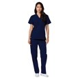 thumbnail image 4 of Adar Universal Unisex Scrub Set - Unisex V-Neck Scrub Top & Tapered Drawstring Scrub Pants, 4 of 7
