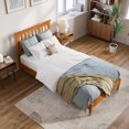 thumbnail image 4 of Becket Lit Plateforme Bas en Bois Simple TG, Couleur Caramel Pâle, 4 of 27