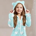 thumbnail image 4 of Pyjama pour Bébé Fille, Combinaison à Capuche à Manches Longues pour Chaleur Hivernale, 4 of 5