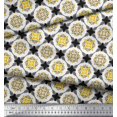 thumbnail image 3 of Soimoi Rayon Fabric Geometric & Flower Artistic Print Sewing Fabric Yard 56 Inch Wide, 3 of 3