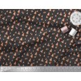 thumbnail image 3 of Soimoi Black Poly Georgette Fabric Santa Cap & Tree Christmas Fabric Prints By Yard 42 Inch Wide, 3 of 3