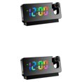 thumbnail image 1 of relayinert 1/2/3/5 Stylish Digital Projection Alarm Clock with Adjustable Brightness for All Ages Black Type A 2PCS, 1 of 1