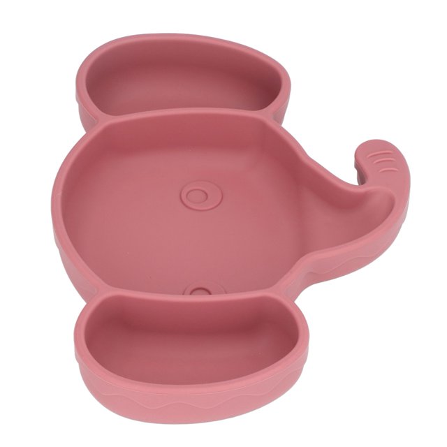 Elephant Suction Plate, Suction Cups Baby Suction Plate Self Feeding For Home Brownish Red,Green,Blue