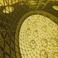 thumbnail image 1 of Ahgly Company Machine Washable Indoor Square Transitional Golden Brown Yellow Area Rugs, 8' Square, 1 of 7